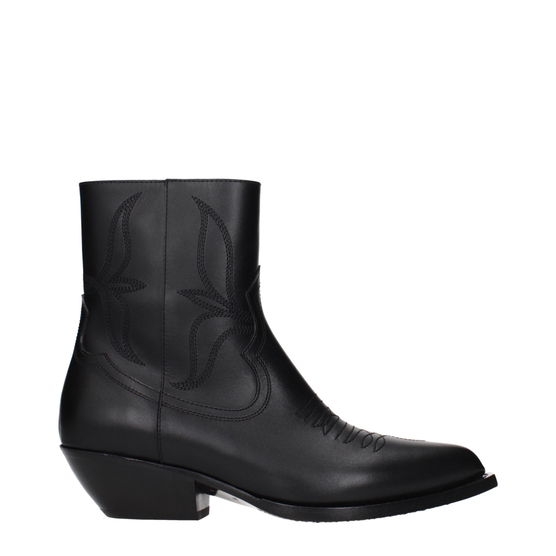 Celine Ankle Boots Women Leather Black