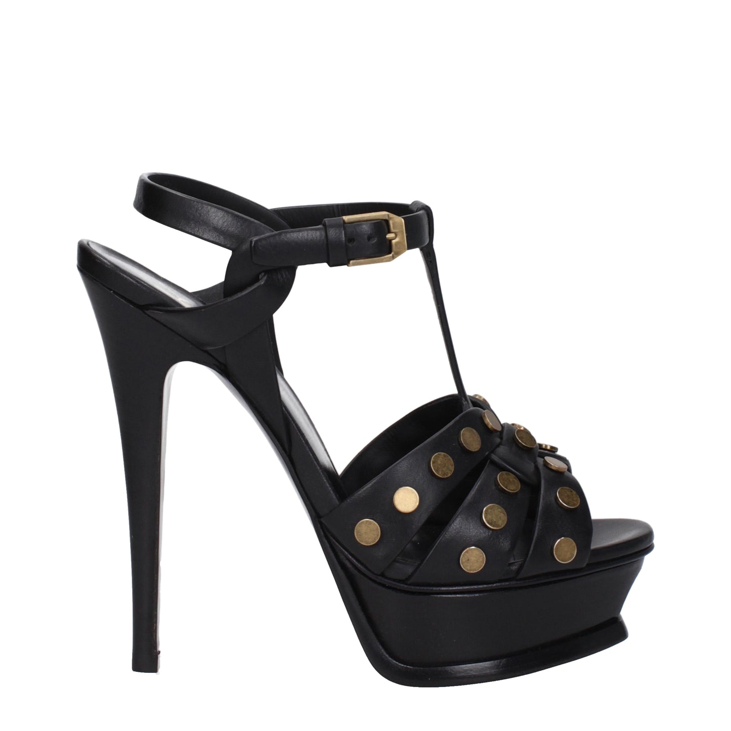 Saint Laurent Women's Sandals in Leather Black