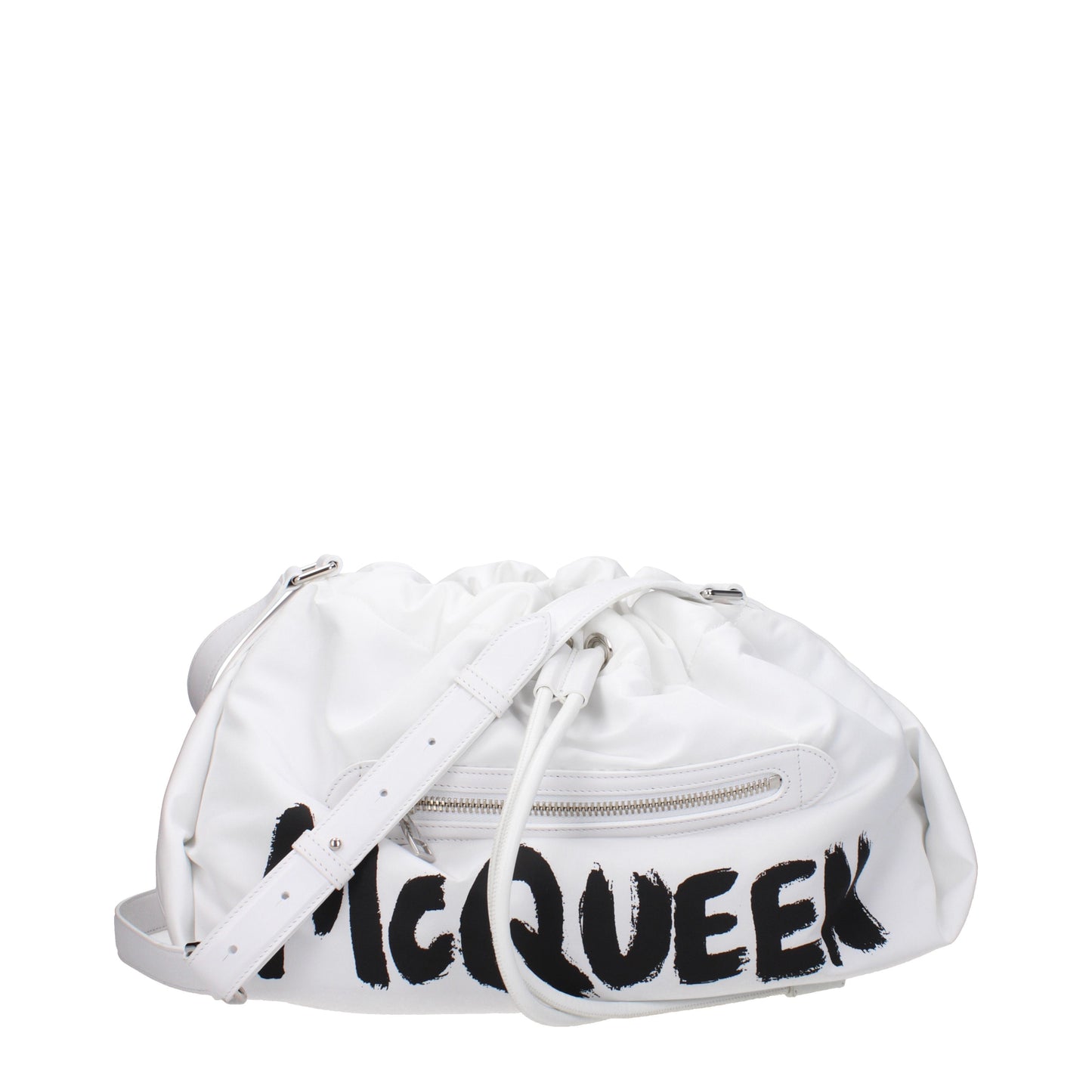 Alexander McQueen Crossbody Bags Women Fabric  White/Black