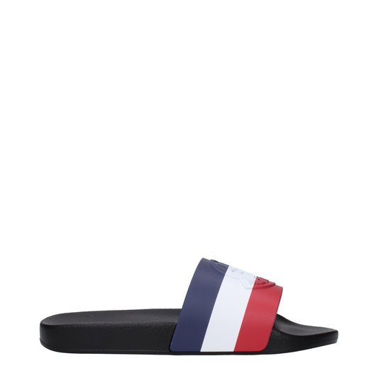 Moncler Slippers and Clogs Men Rubber Blue/Red