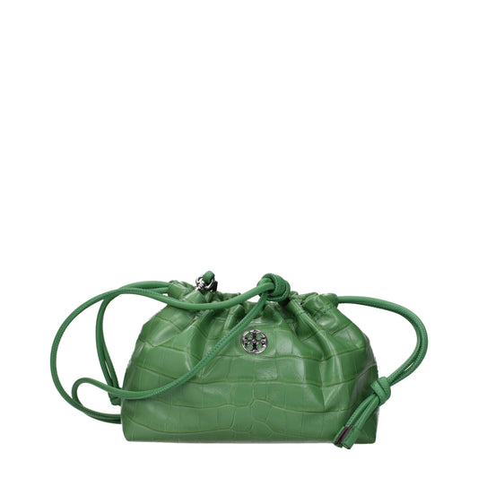 Tory Burch Shoulder Bags Women Leather Green/Palm
