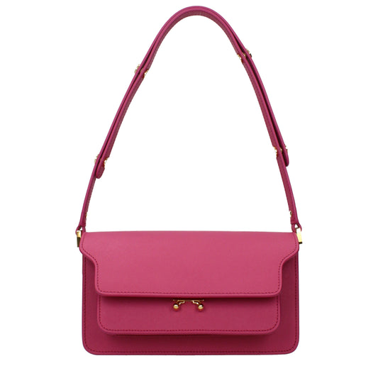 Marni Women's Shoulder Bags Leather Fuchsia