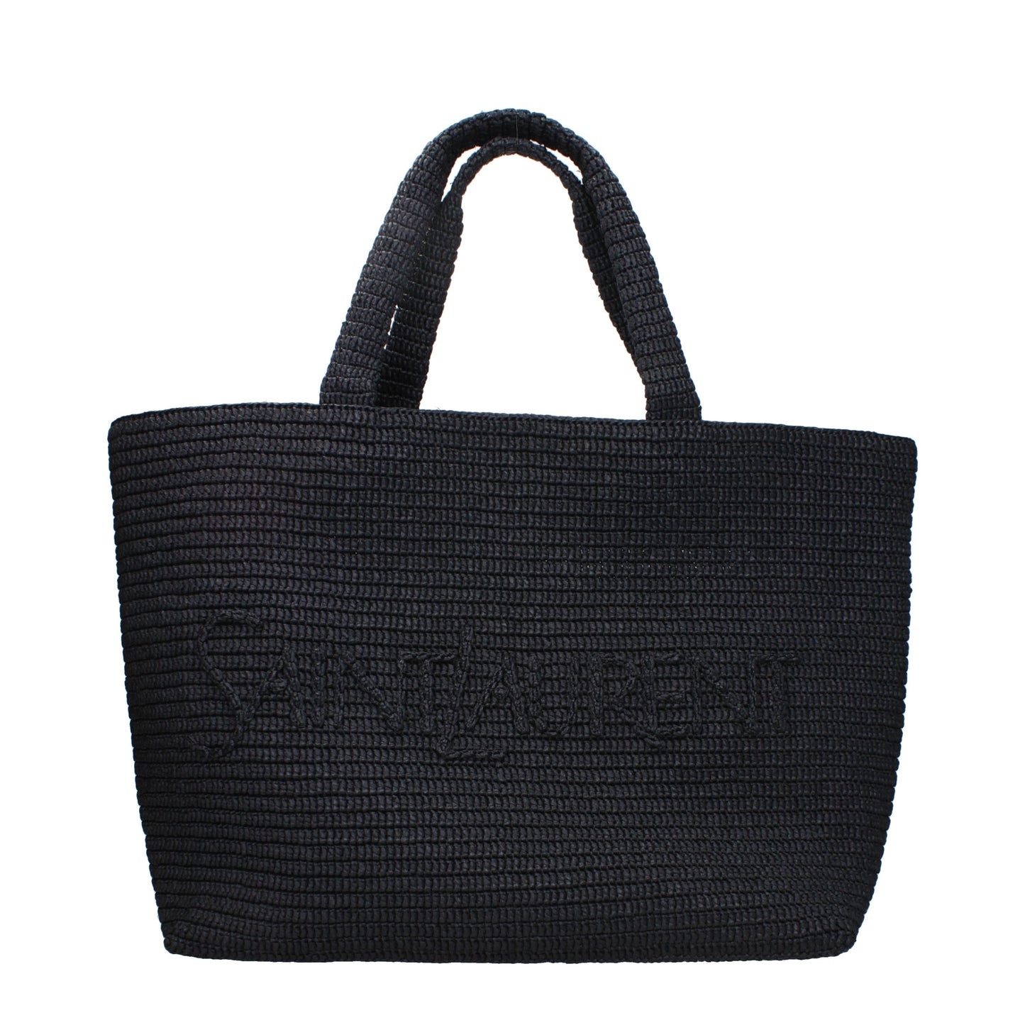Saint Laurent Shoulder Bags Women Raffia Black