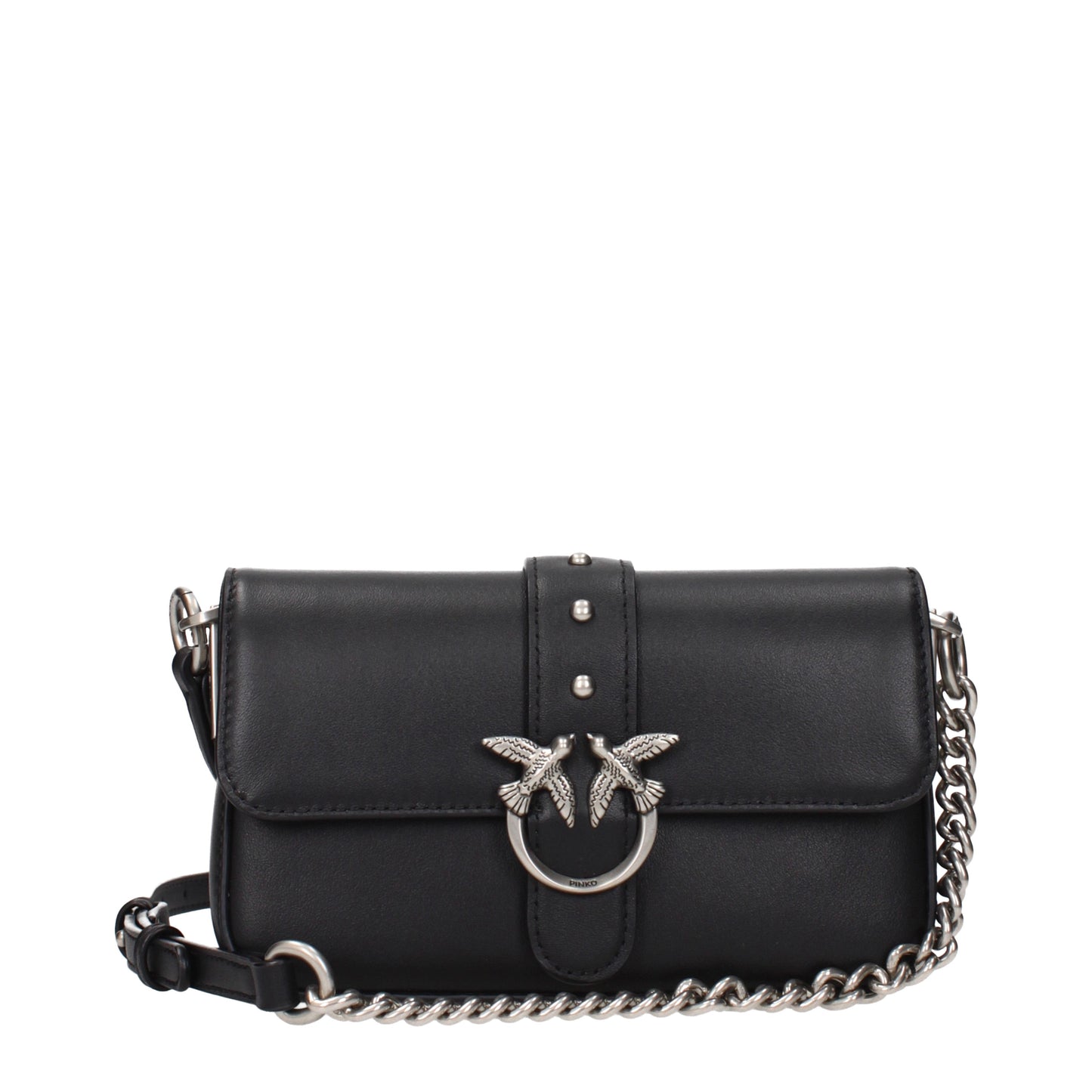Pinko Crossbody Bags Women Leather Black