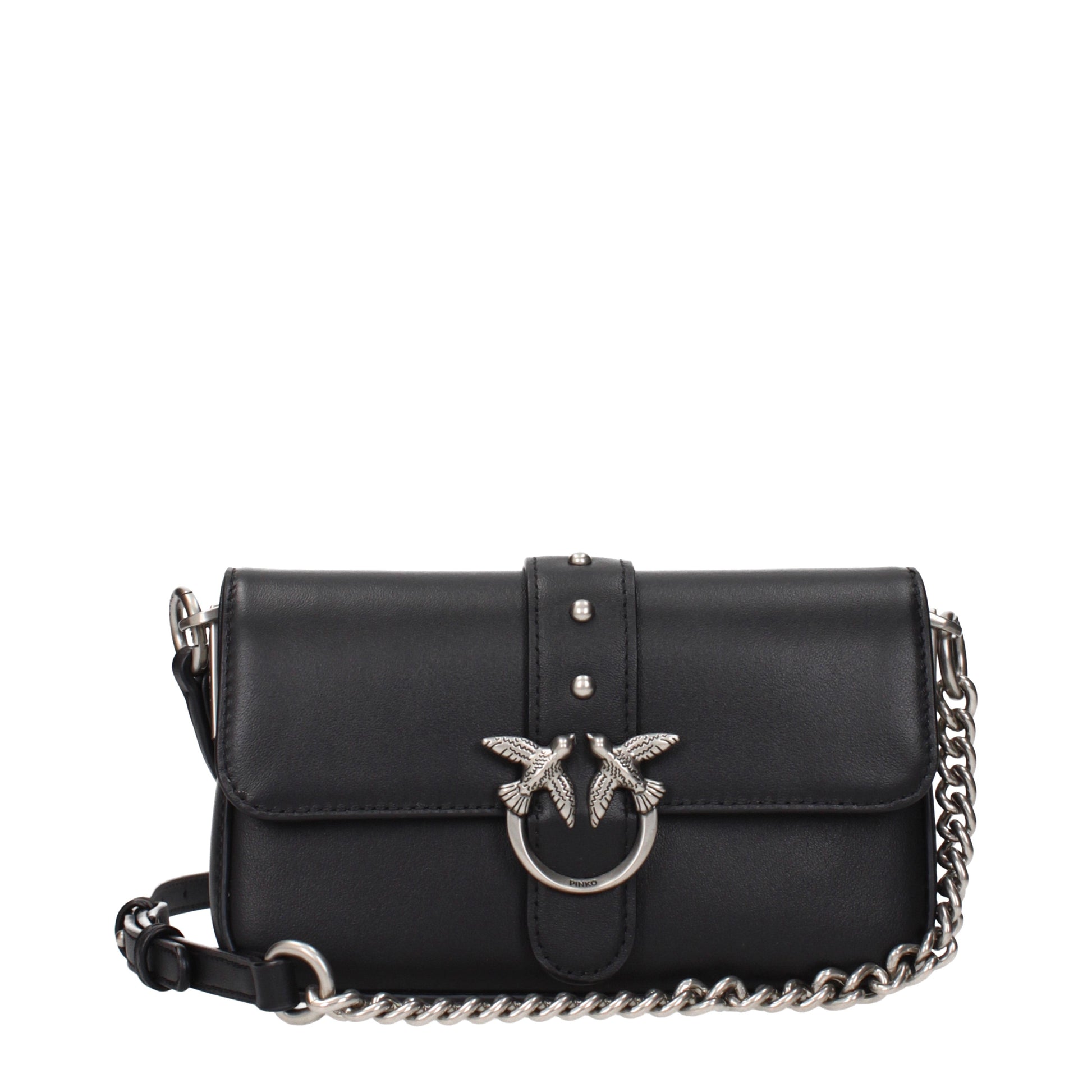 Pinko Crossbody Bags Women Leather Black