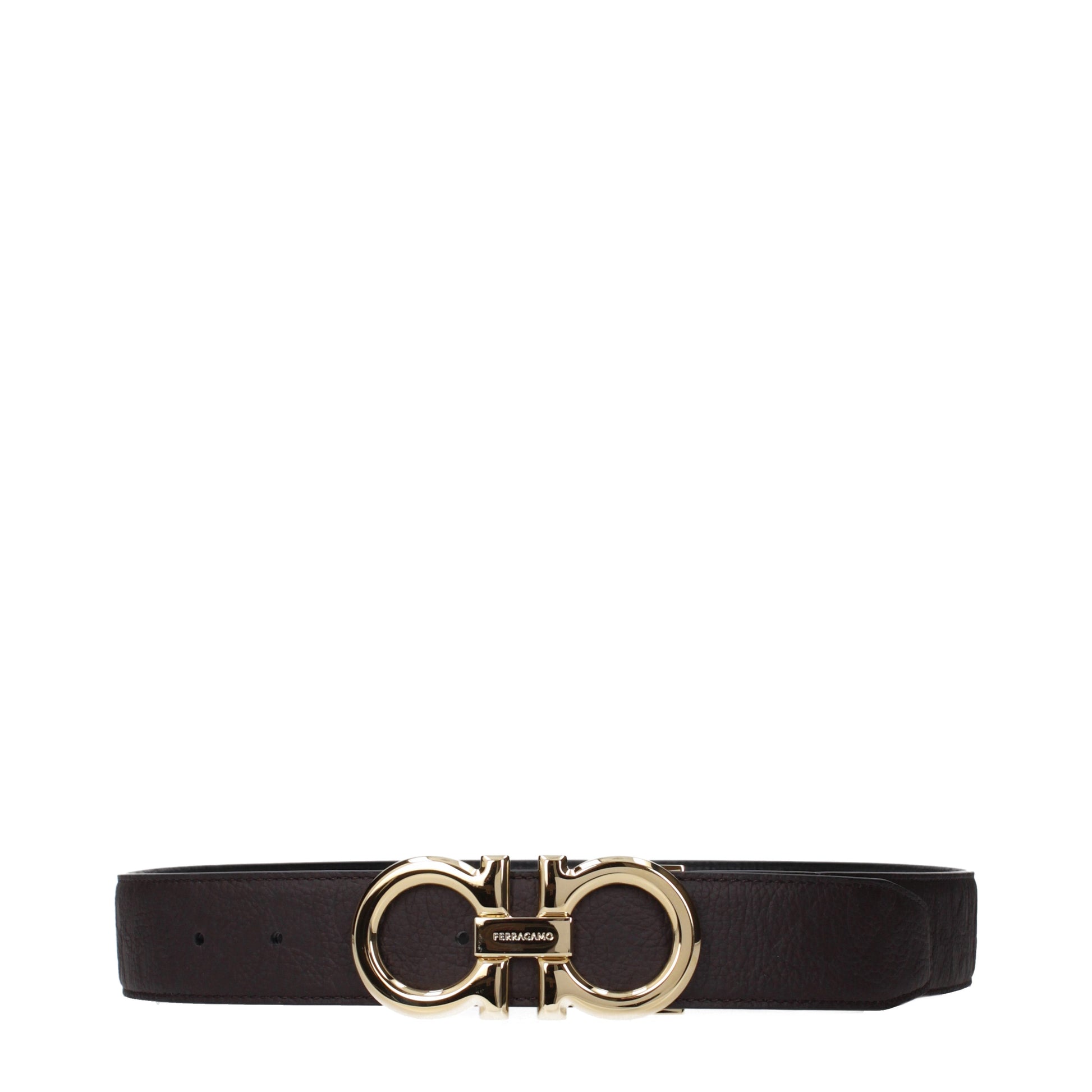 Salvatore Ferragamo Belts Men Leather Brown/Black
