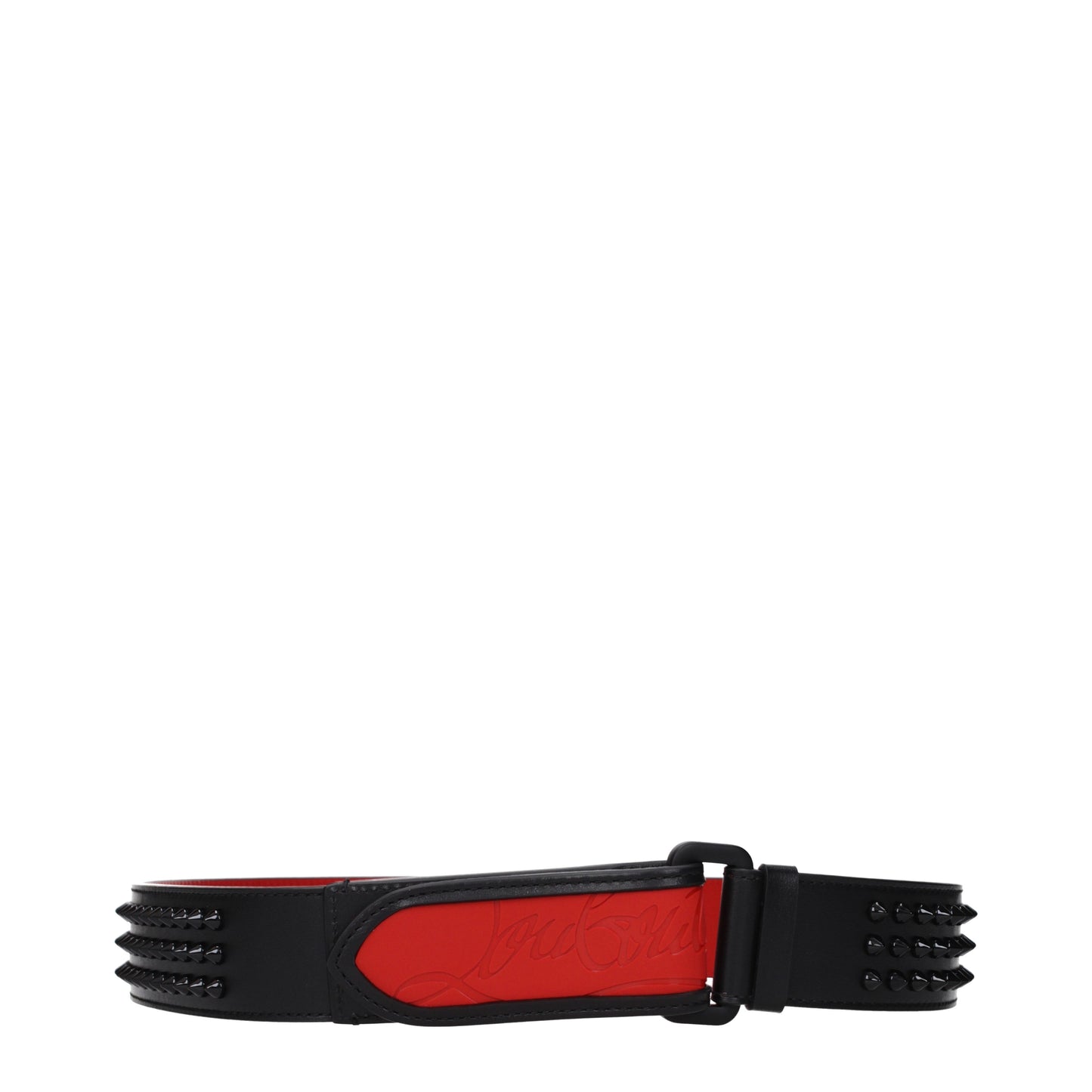 Louboutin Belts Men Leather Black