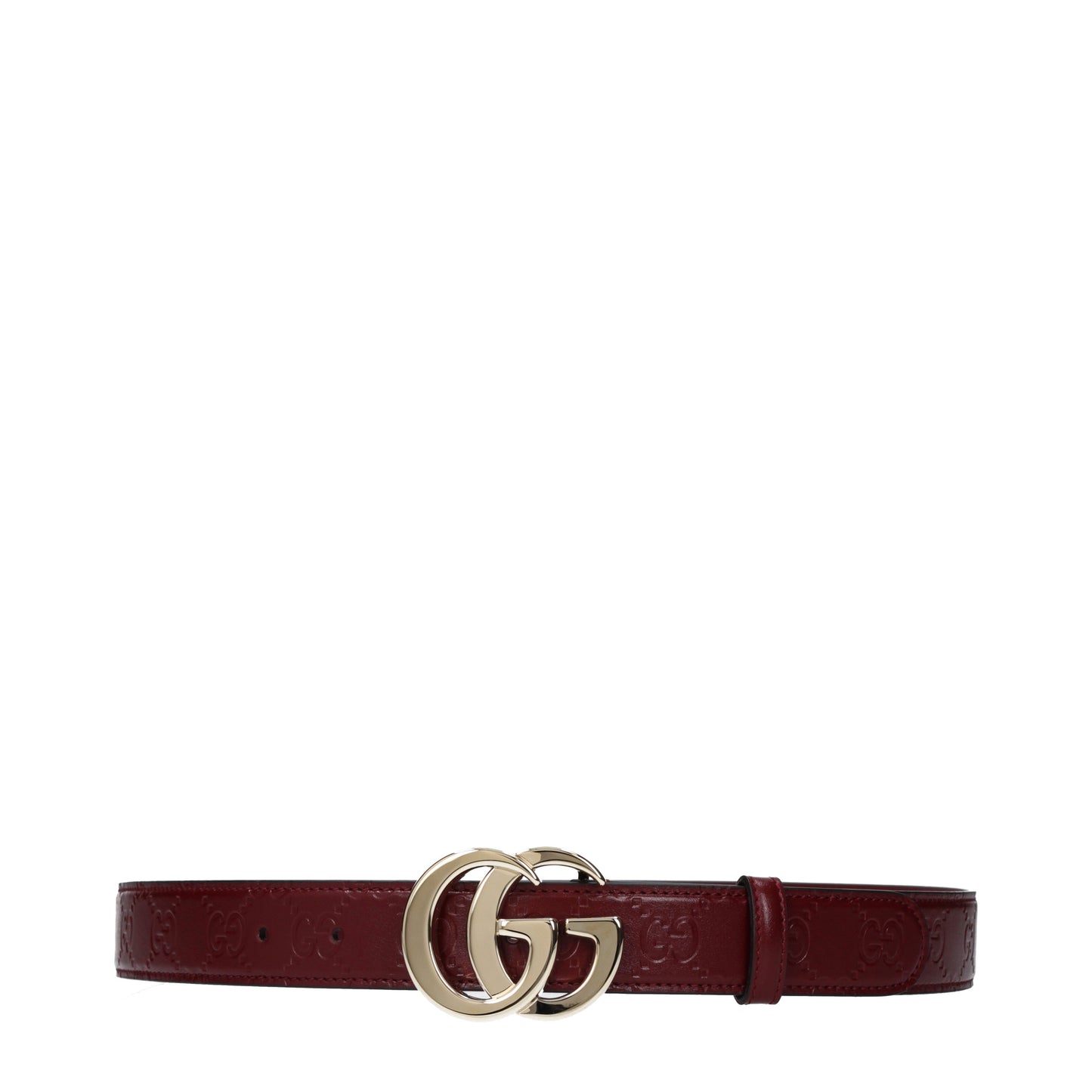 Gucci Belts Women Leather Red/Bordeaux