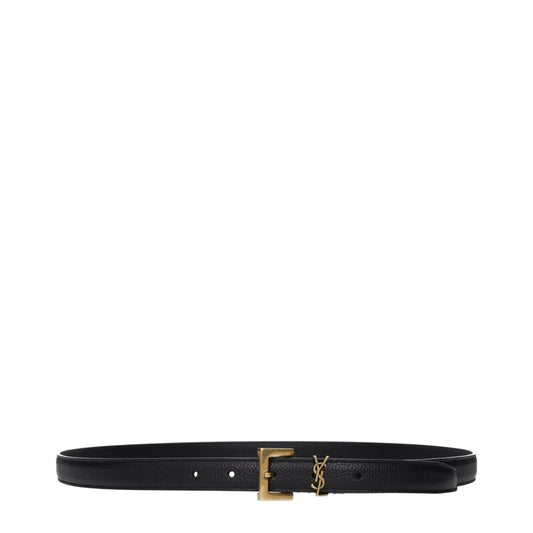 Saint Laurent Belts Women Leather Black