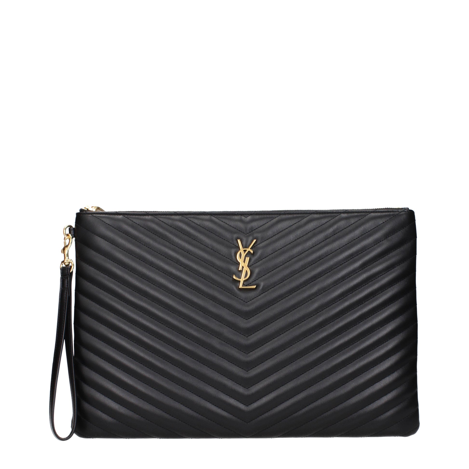 Saint Laurent Clutches Women Leather Black