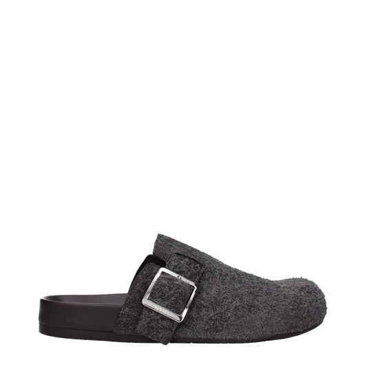 Loewe Slippers and Clogs Men Suede Brown/Grey