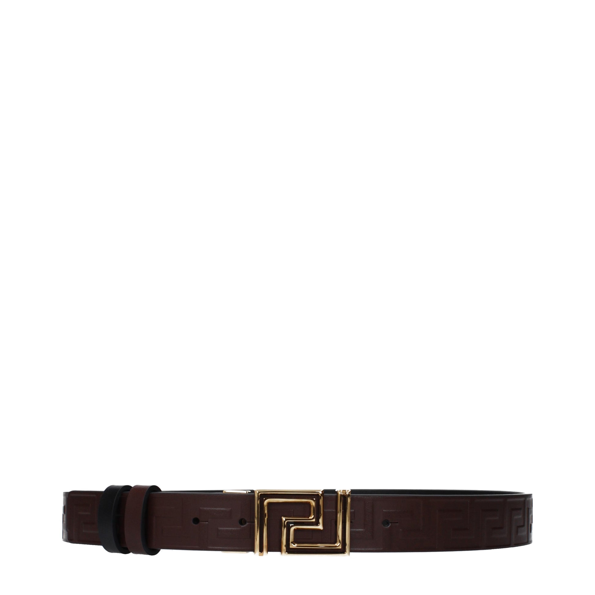 Versace Belts Women Leather Brown/Black