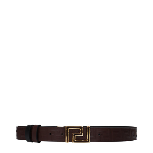 Versace Belts Women Leather Brown/Black