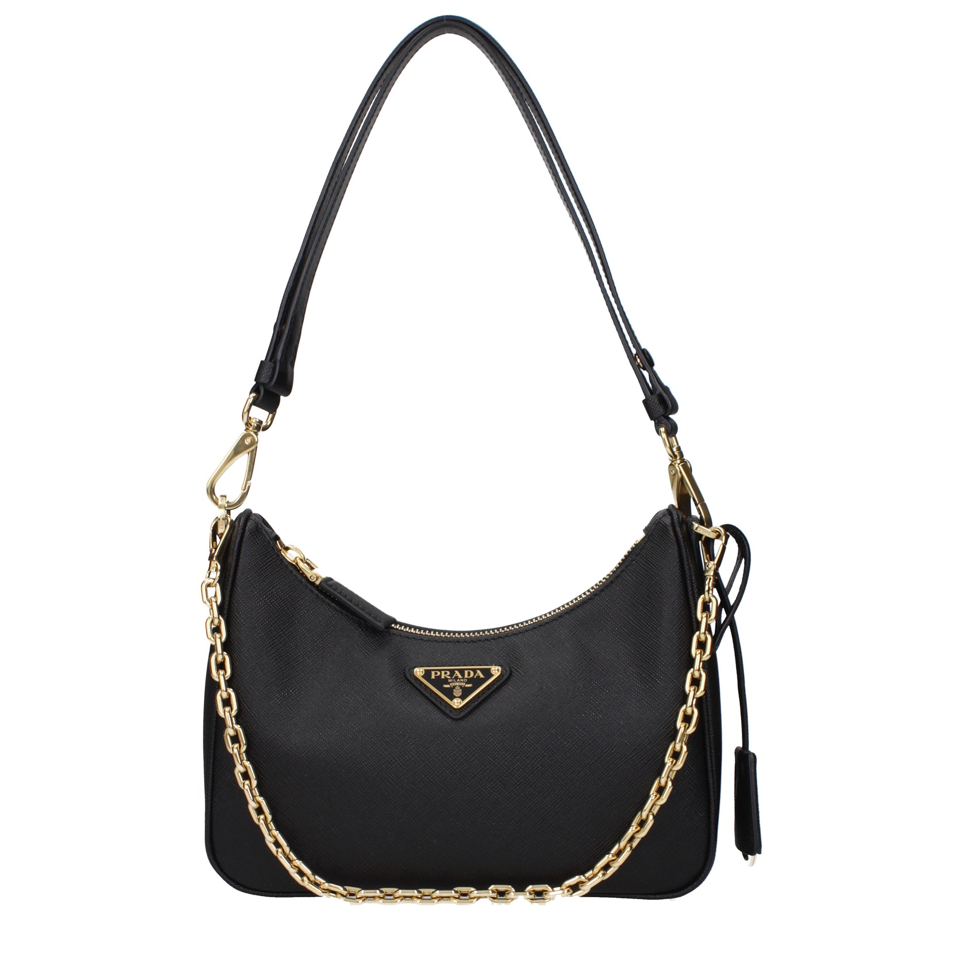 Prada Shoulder Bags Women Leather Black