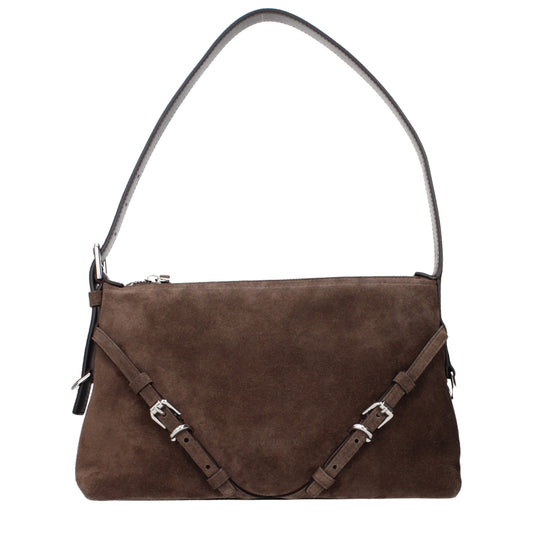 Givenchy Shoulder Bags Women Suede Brown/Ebony