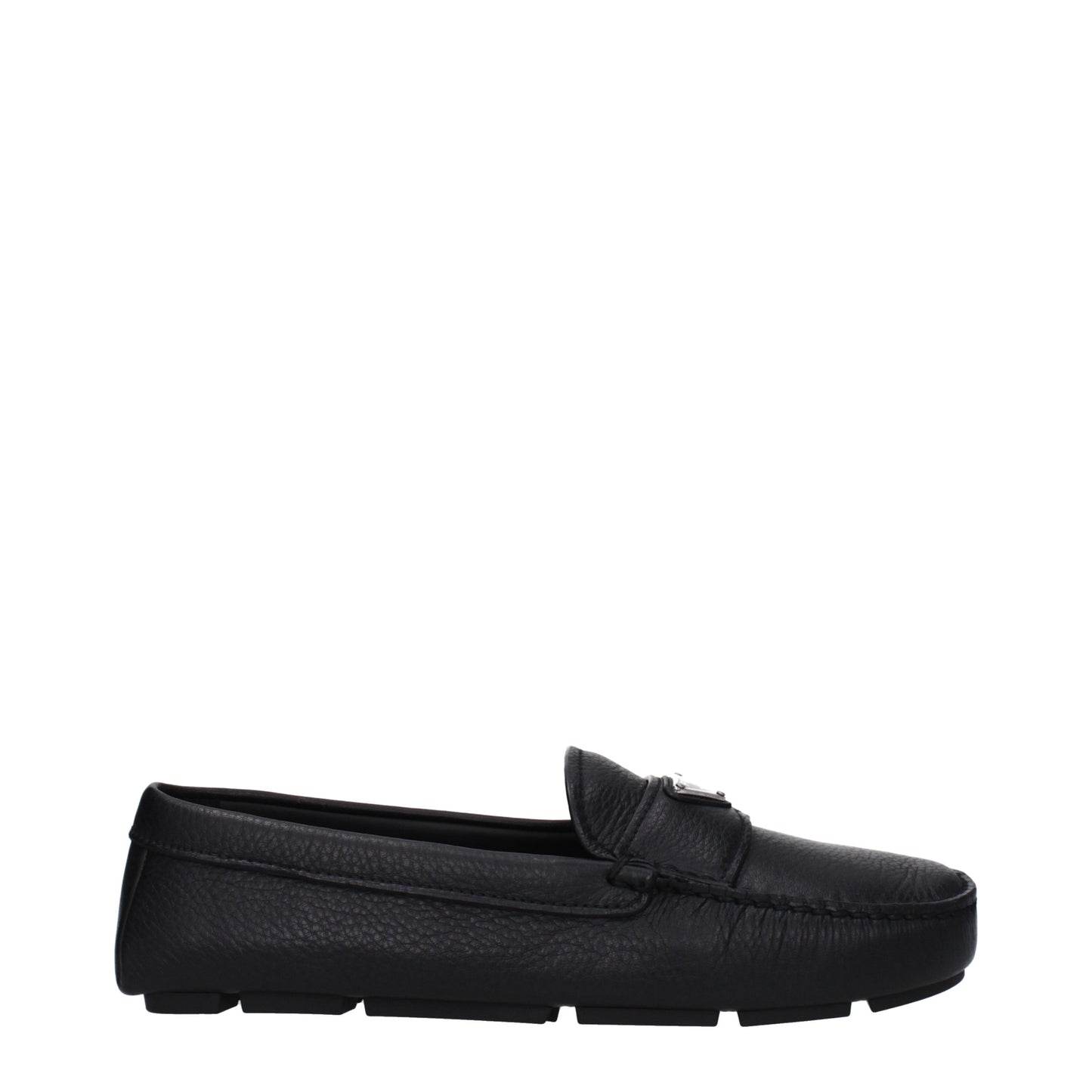 Prada Men's Loafers in Leather Black