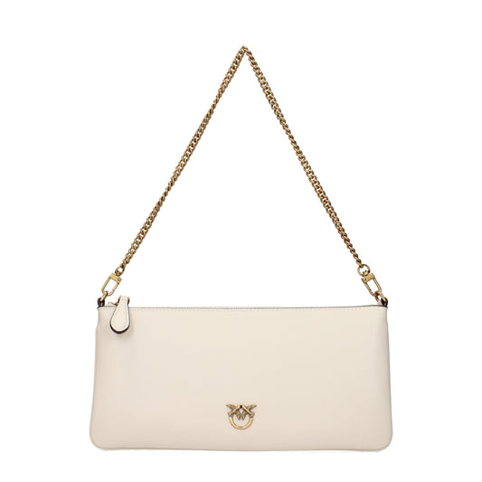 Pinko Shoulder Bags Women Leather Beige