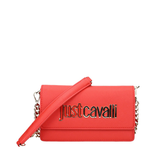 Just Cavalli Crossbody Bags Women Polyester Red/Coral