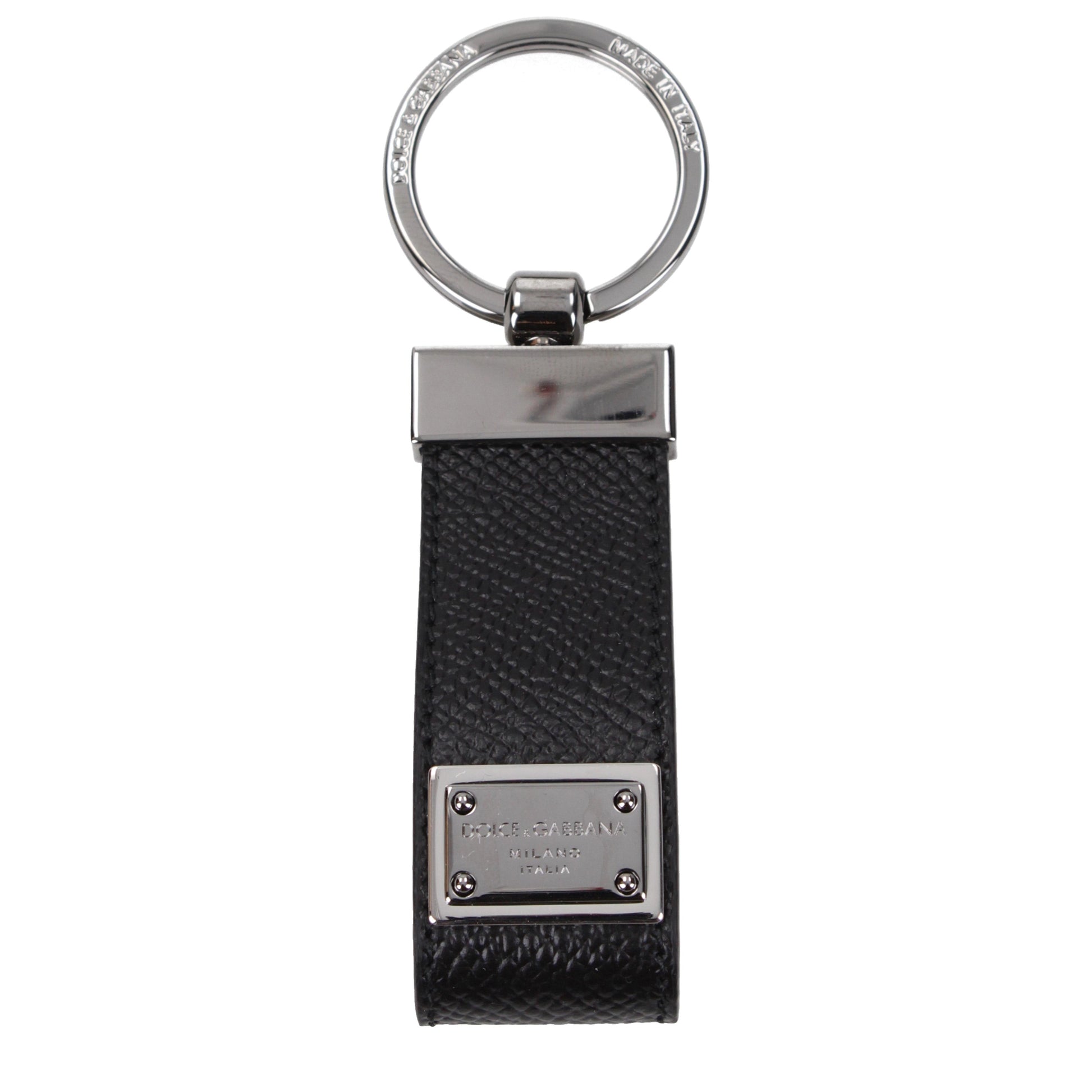 Dolce&Gabbana Keychain Men Leather Black