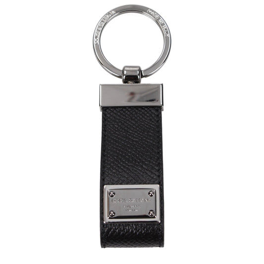 Dolce&Gabbana Keychain Men Leather Black