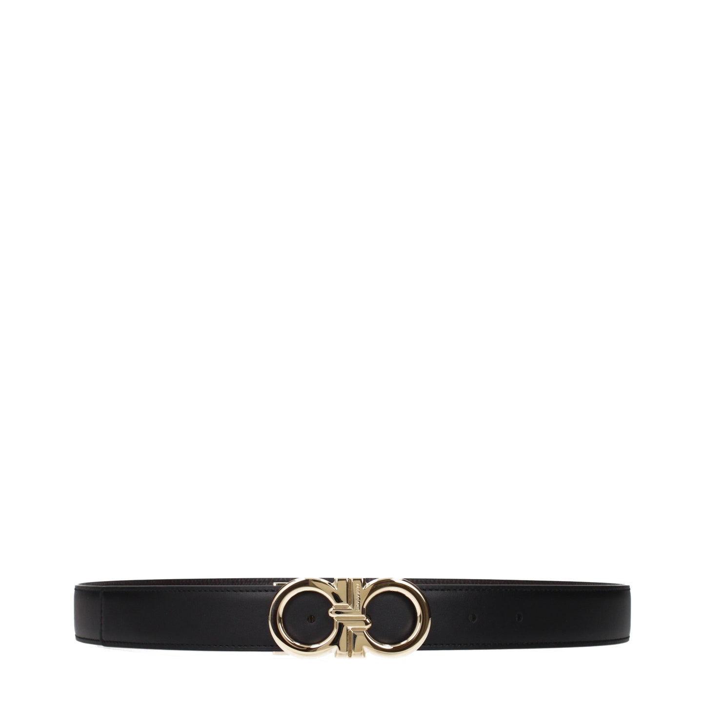 Salvatore Ferragamo Belts Men Leather Black/Dark Brown