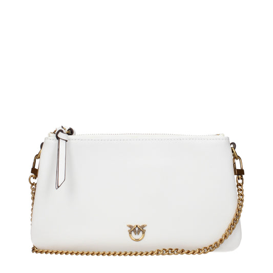 Pinko Shoulder Bags Women Leather White/Silk