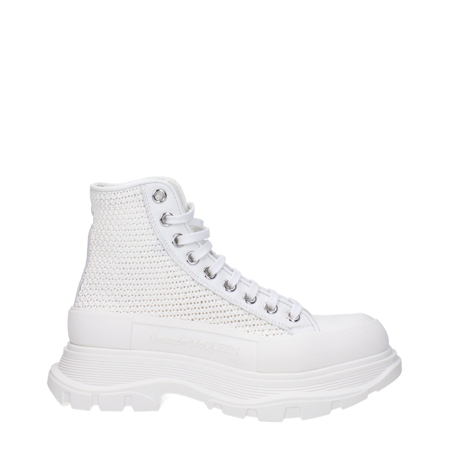 Alexander McQueen Women's Boots in Fabric  White