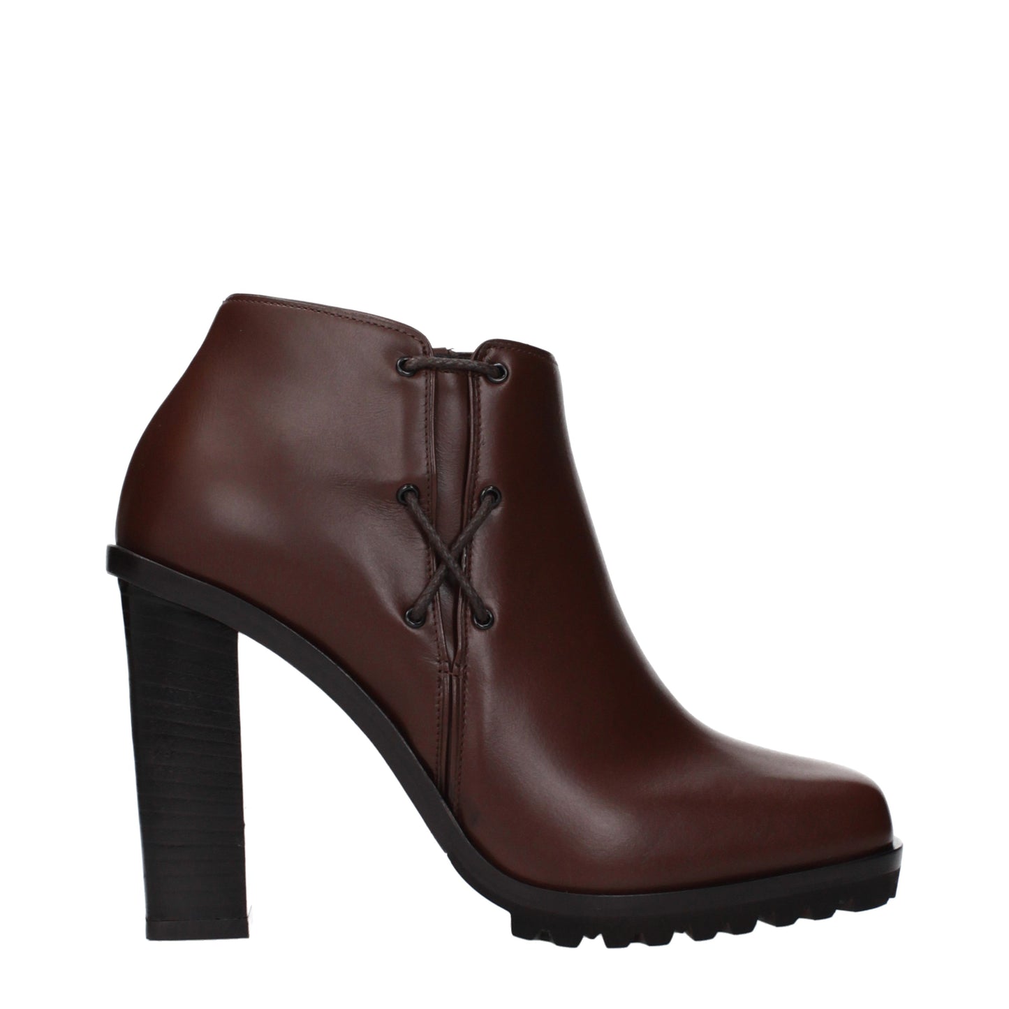 Max Mara Ankle Boots Women Leather Brown/Hickory