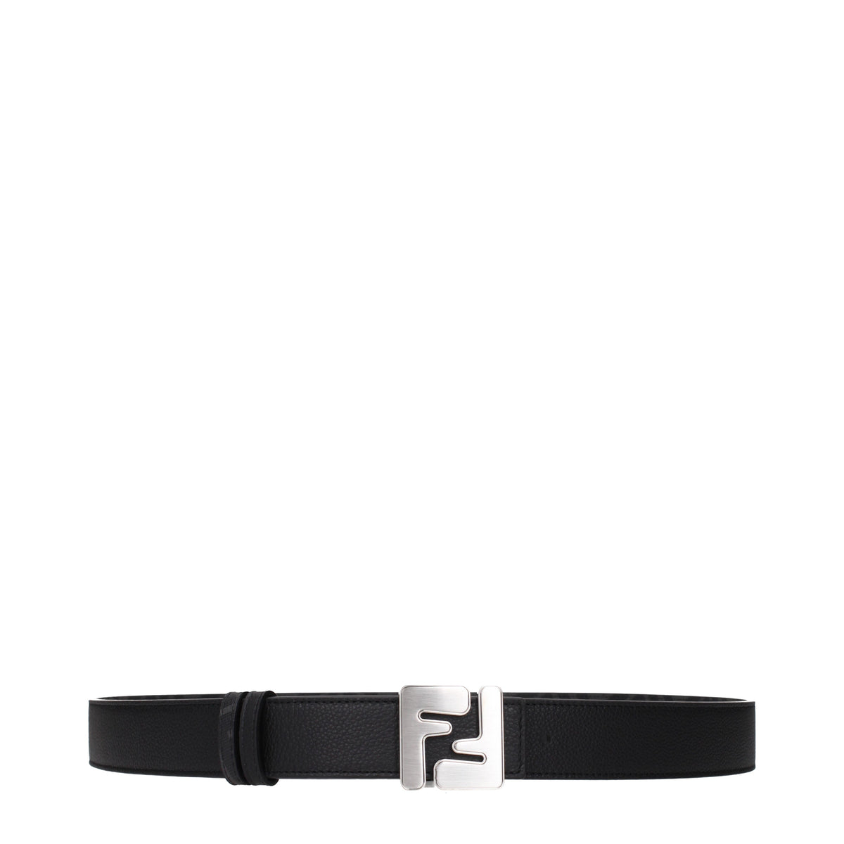 Fendi Belts Men Leather Black/Grey