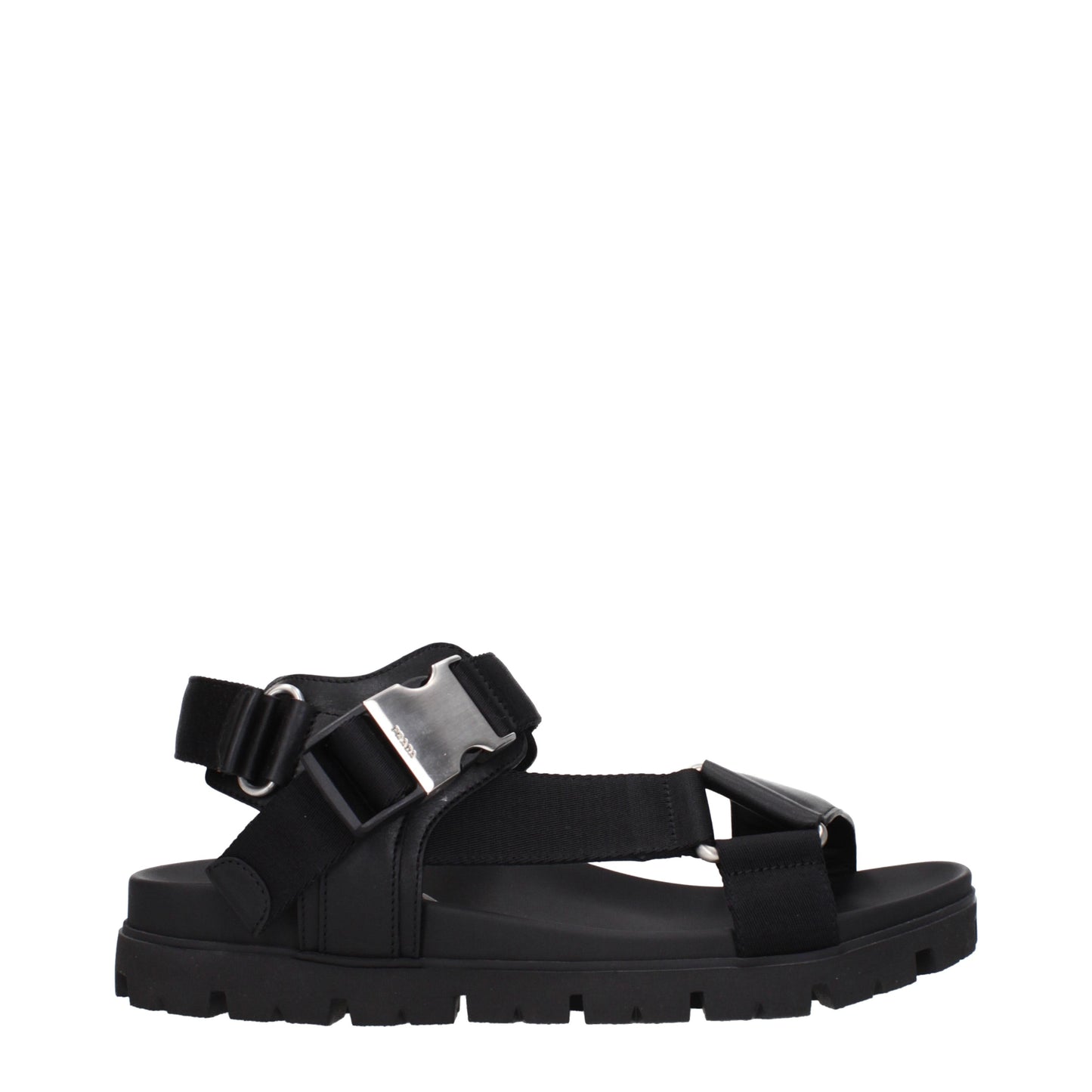 Prada Men's Sandals in Leather Black