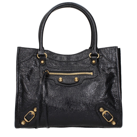 Balenciaga Handbags Women Leather Black