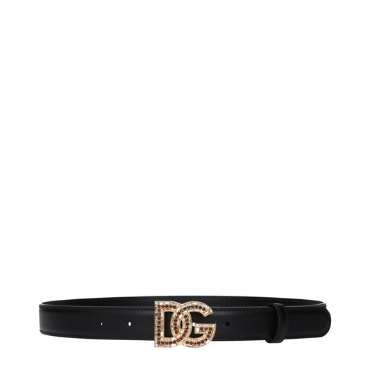 Dolce&Gabbana Belts Women Leather Black