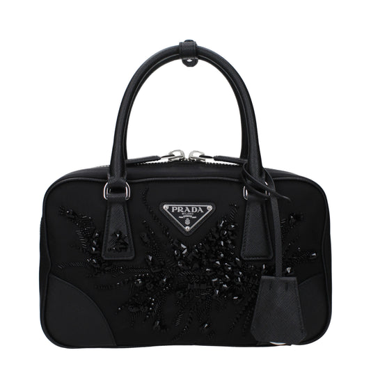Prada Handbags Women Fabric  Black