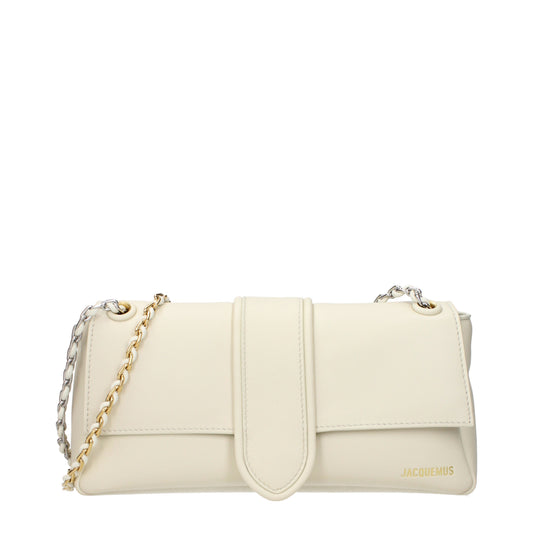 Jacquemus Shoulder Bags Women Leather Beige/Light Ivory