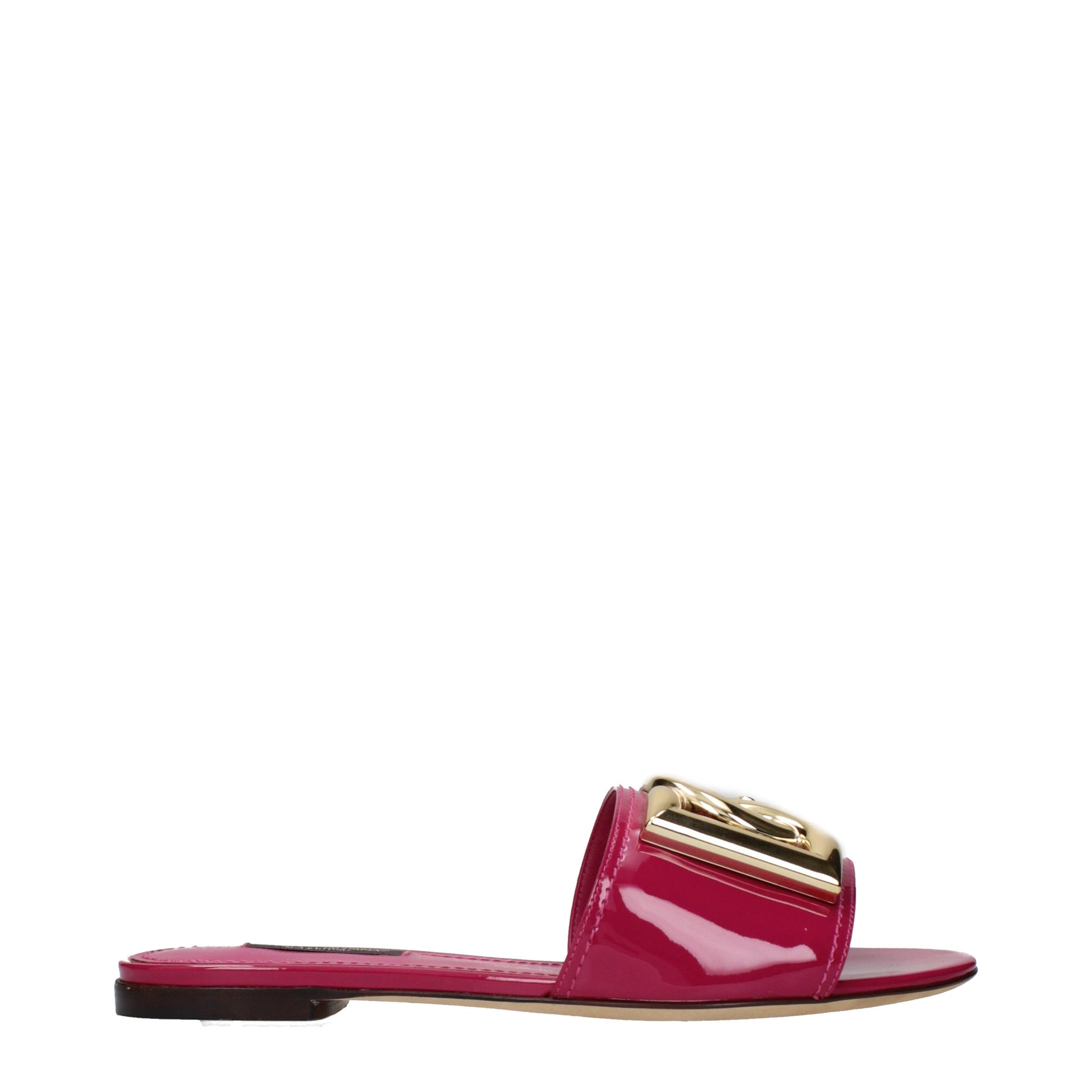 Dolce&Gabbana Women's Slippers and Clogs Patent Leather Fuchsia
