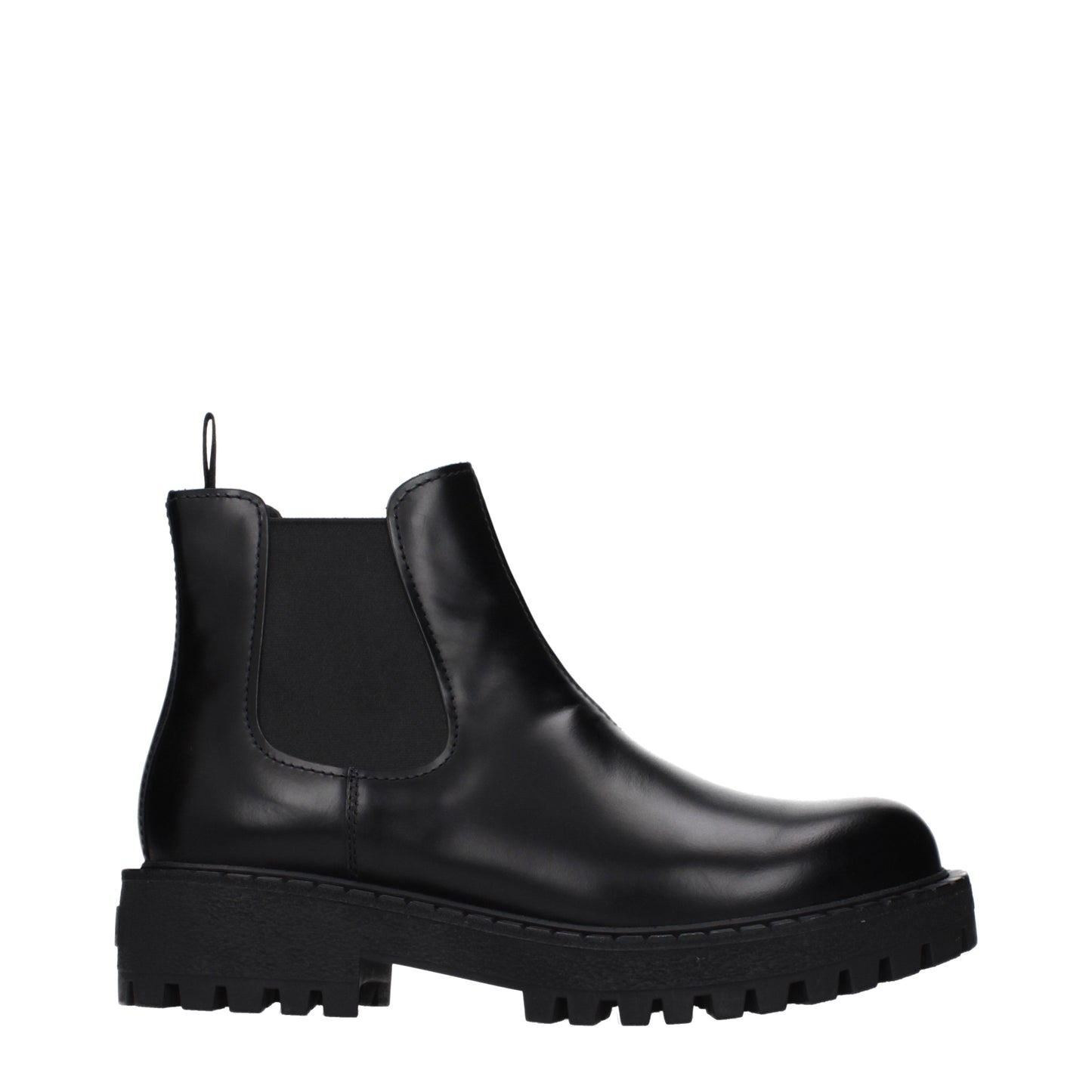 Prada Ankle Boots Men Leather Black