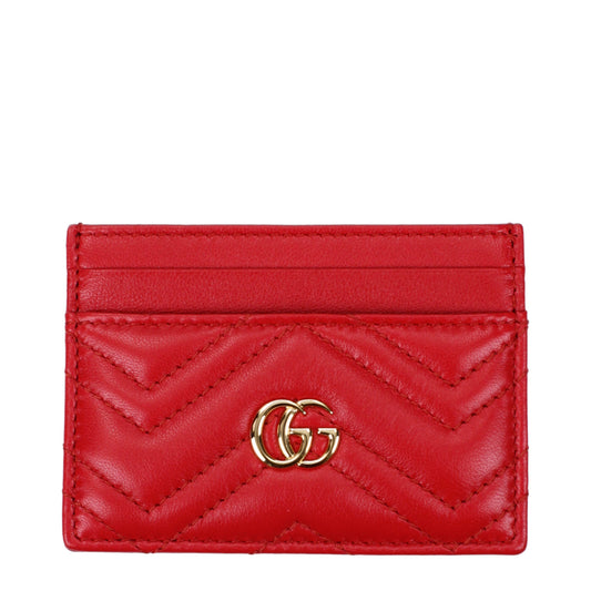 Gucci Document Holders Women Leather Red