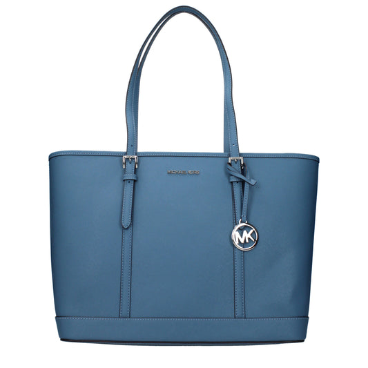 Michael Kors Shoulder Bags Women Leather Blue/Cornflower