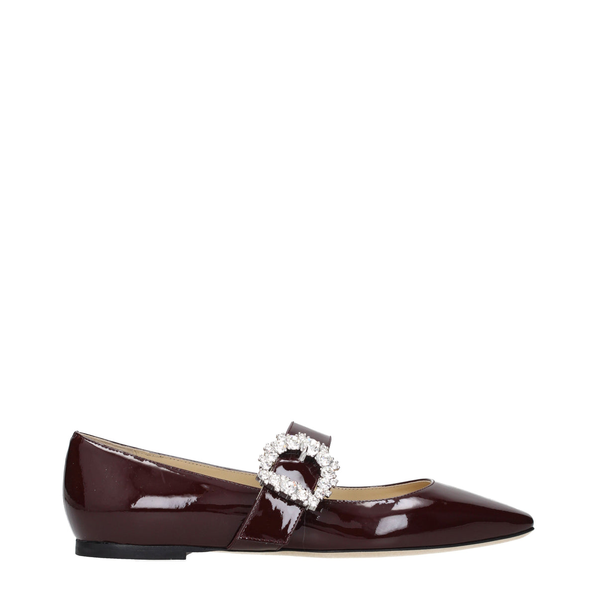 Jimmy Choo Ballet Flats Women Patent Leather Red/Burgundy