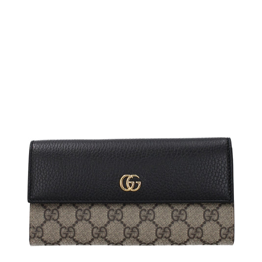 Gucci Wallets Women Fabric  Beige/Black