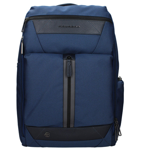 Piquadro Backpacks and Bumbags Men Fabric  Blue