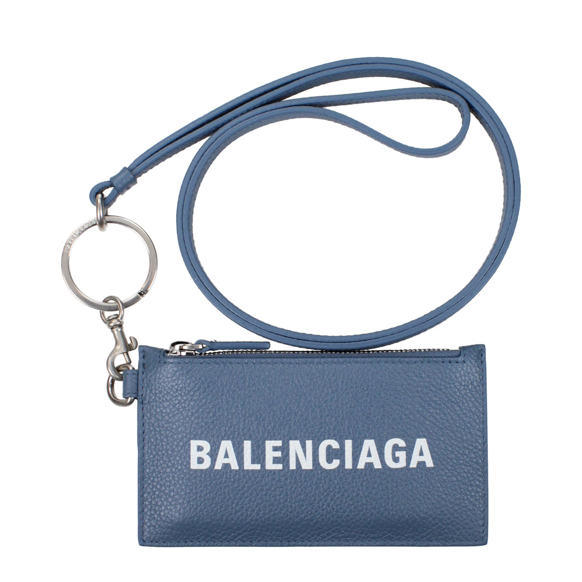 Balenciaga Coin Purses Women Leather Blue/Grey Blue