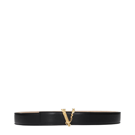 Versace Belts Women Leather Black