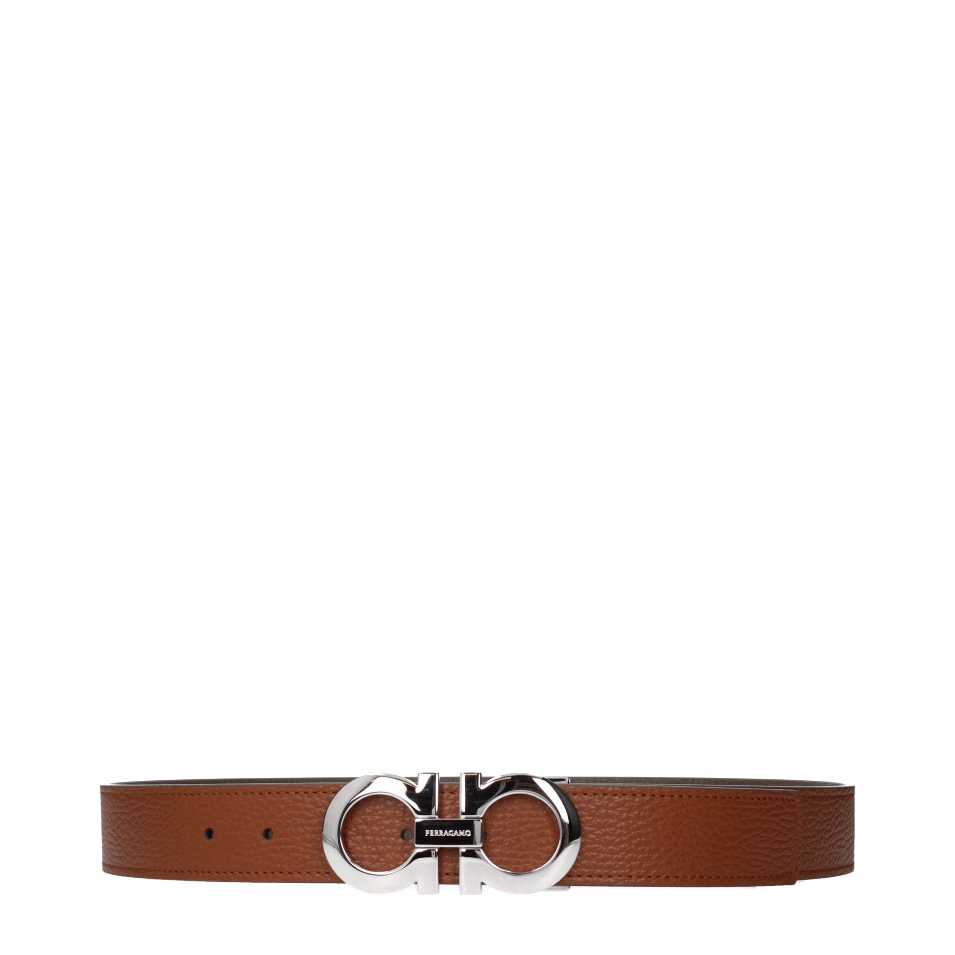 Salvatore Ferragamo Belts Men Leather Brown/Cement