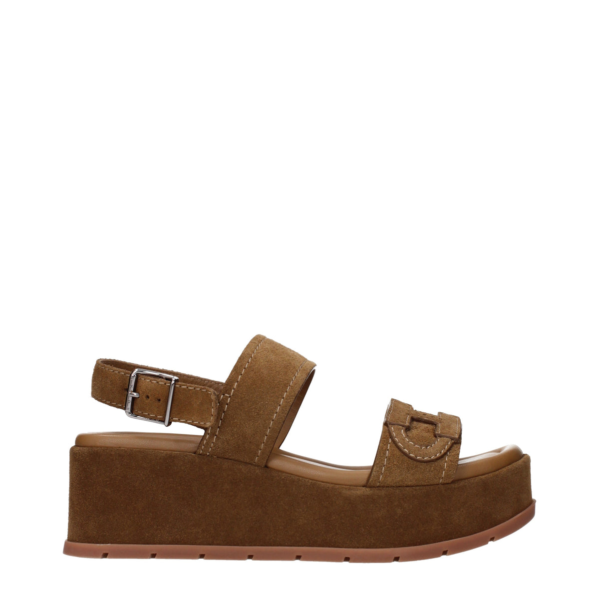 Hogan Sandals Women Suede Brown