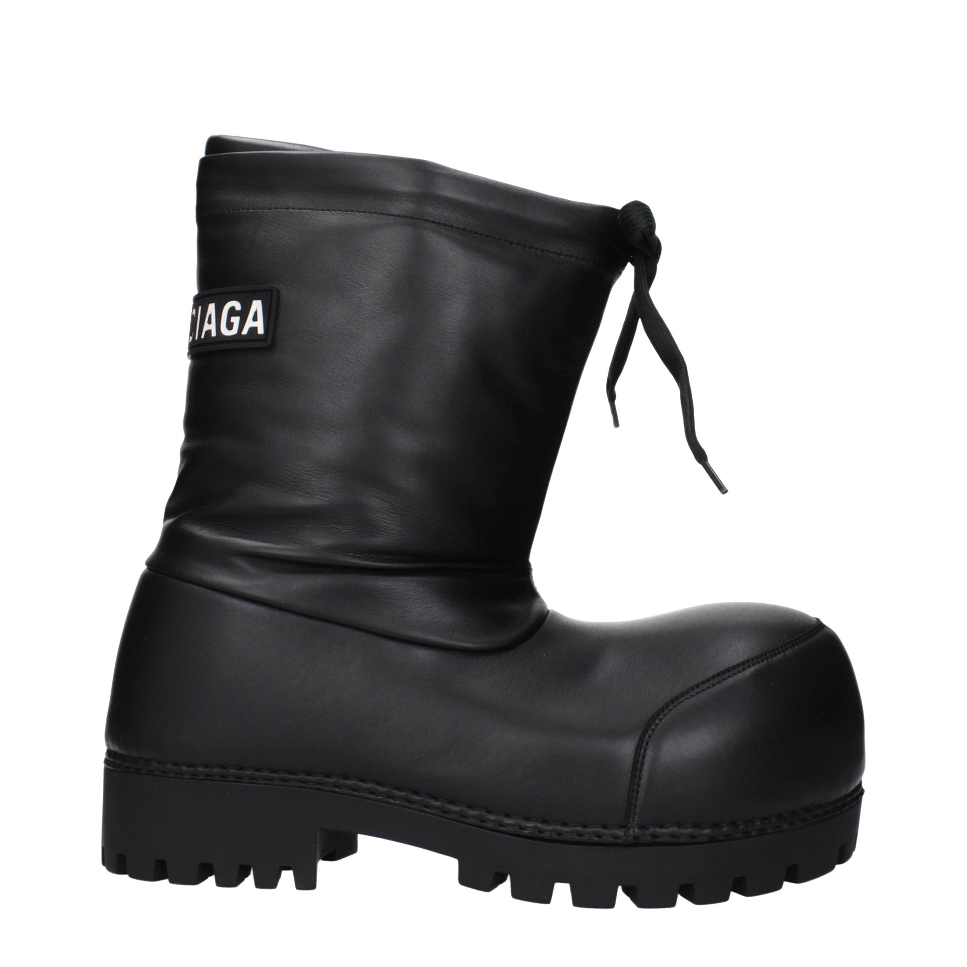Balenciaga Ankle Boots Women Leather Black