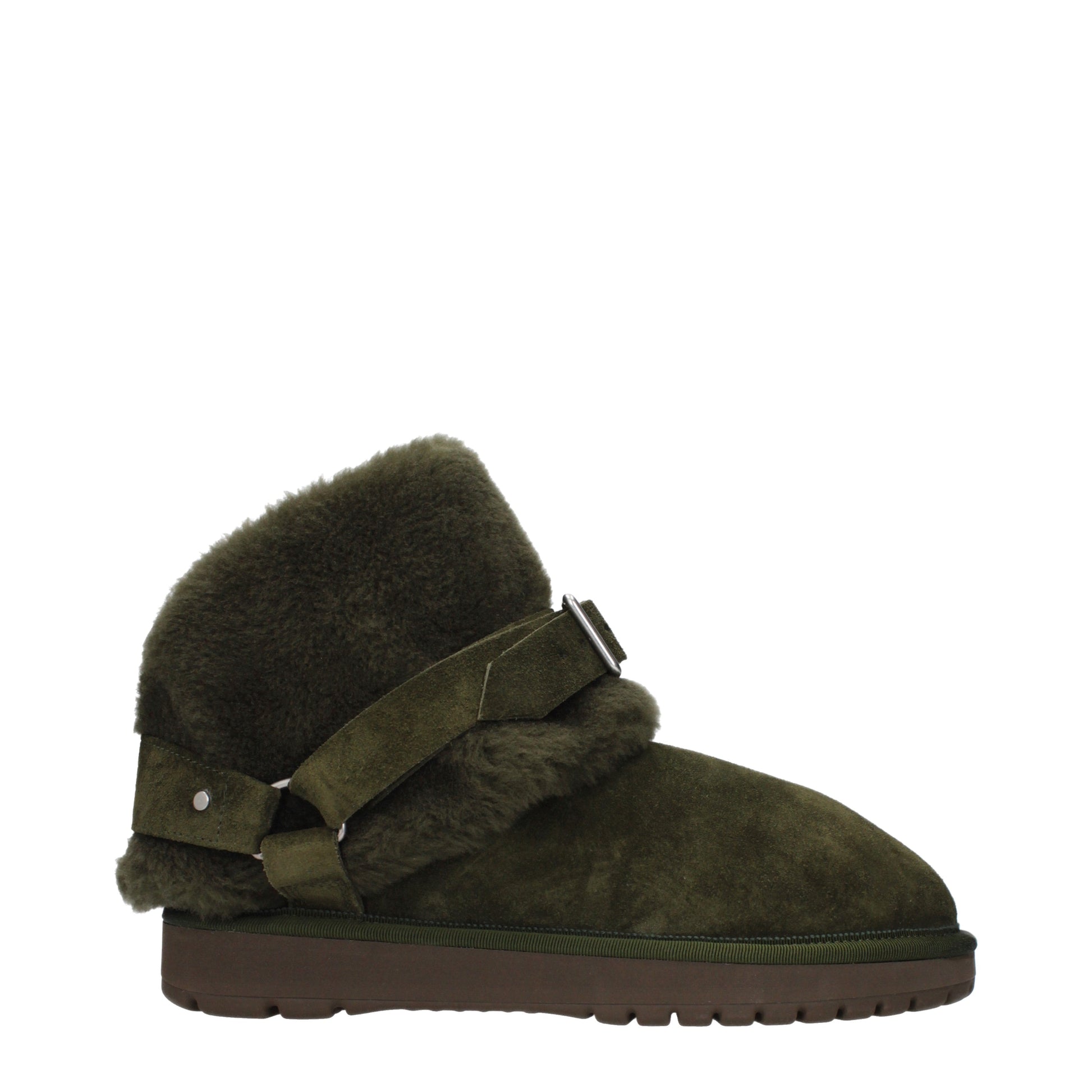Burberry Ankle Boots Men Suede Green/Lake
