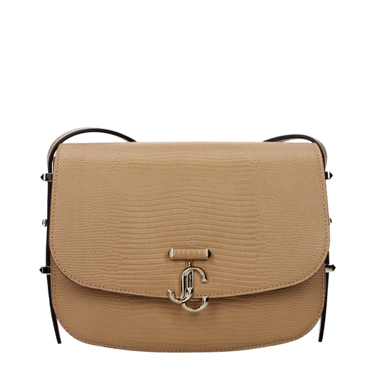 Jimmy Choo Crossbody Bags Women Leather Brown/Cookie