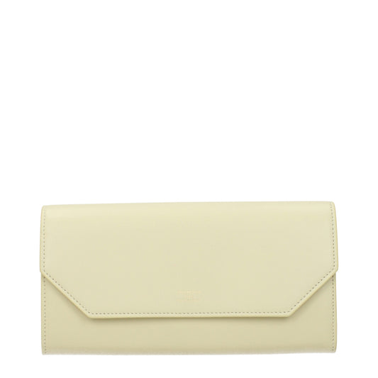 Balenciaga Wallets Women Leather Yellow/Champagne