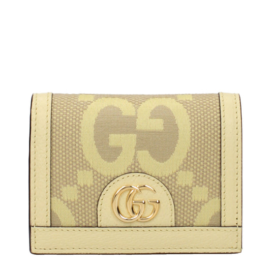 Gucci Women's Wallets Fabric Yellow